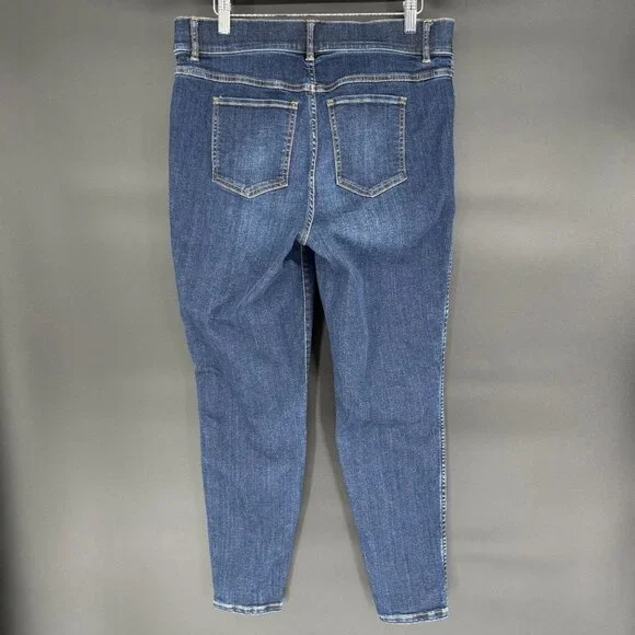 Spanx Women's High-Waisted Skinny Denim Leggings Blue Dark Wash - Picture 2 of 8